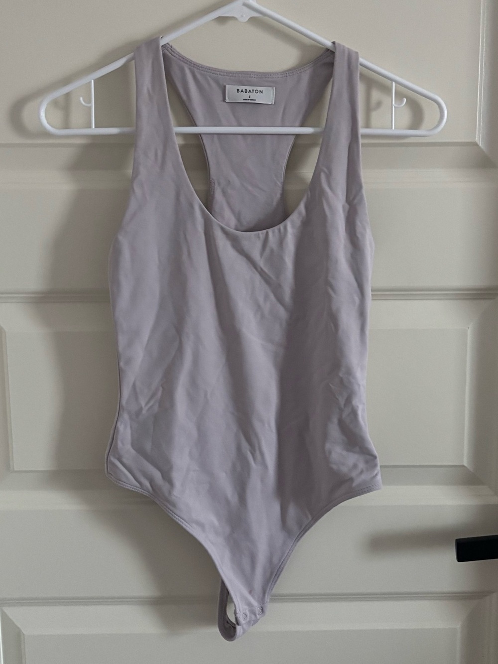 Aritzia Babaton Soft Lavender Racerback Bodysuit